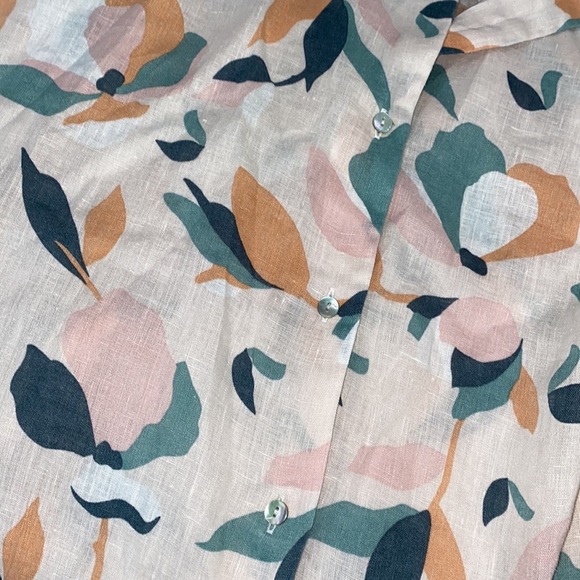 Rachel Zoe floral top size XLarge linen - Picture 8 of 8